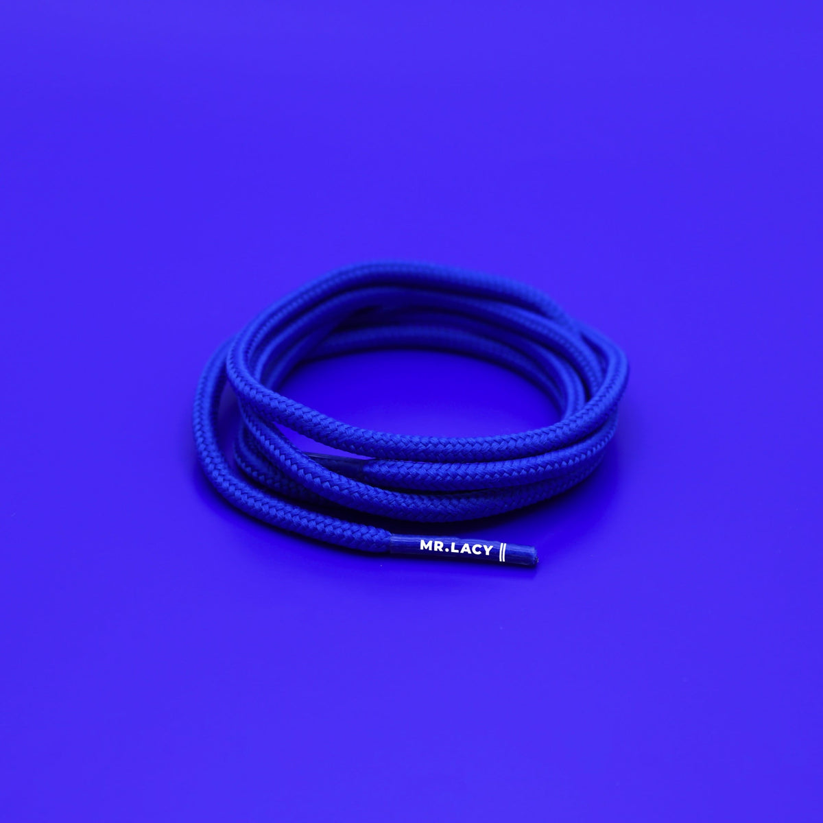 זוג שרוכים עגולים דקים כחול רויאל 90 ס״מ - Runnies Round Royal Blue - תמונה 1