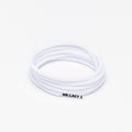 זוג שרוכים עגולים דקים בצבע לבן 90 ס״מ - Runnies Round White - תמונה 1