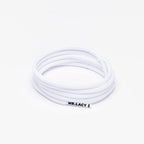 זוג שרוכים עגולים דקים בצבע לבן 90 ס״מ - Runnies Round White - תמונה 1