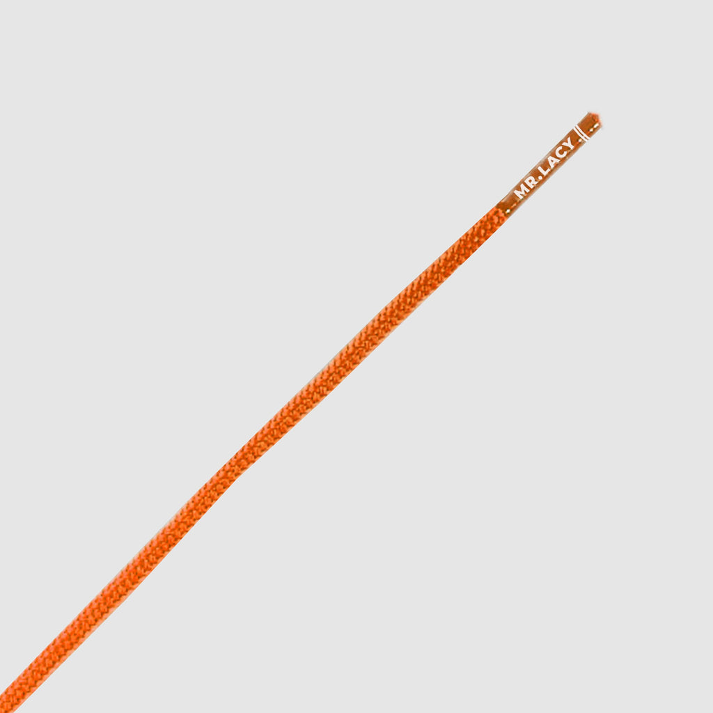 זוג שרוכים עגולים דקים בצבע כתום 90 ס״מ - Runnies Round Bright Orange - תמונה 2