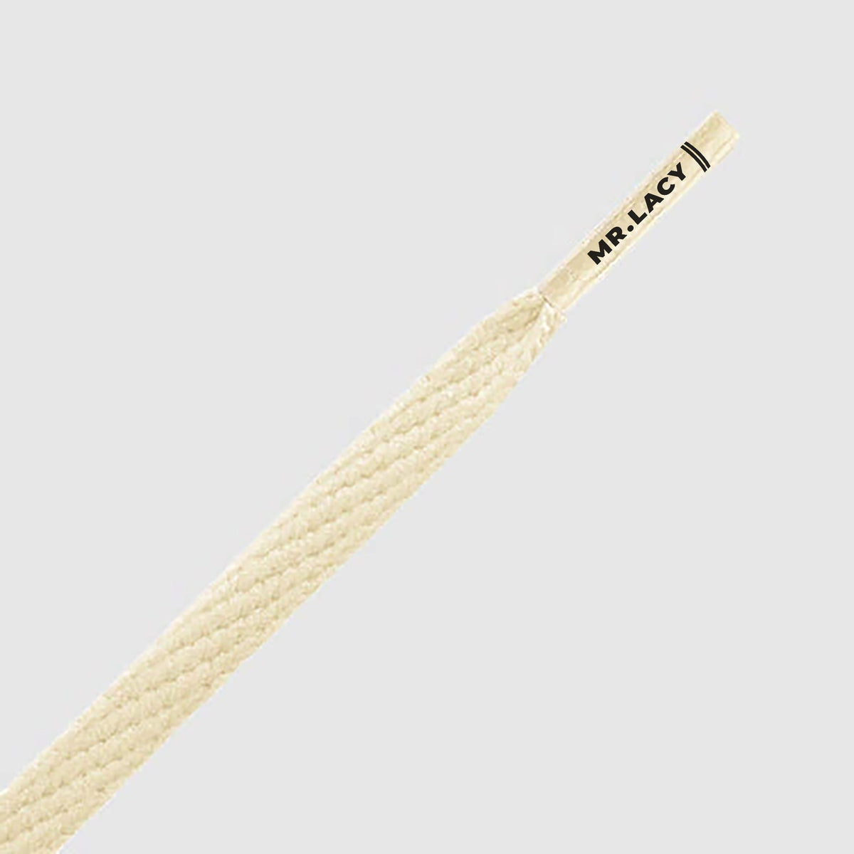 זוג שרוכים צרים בצבע שמנת 120 ס״מ - Skinnies Cream - תמונה 2