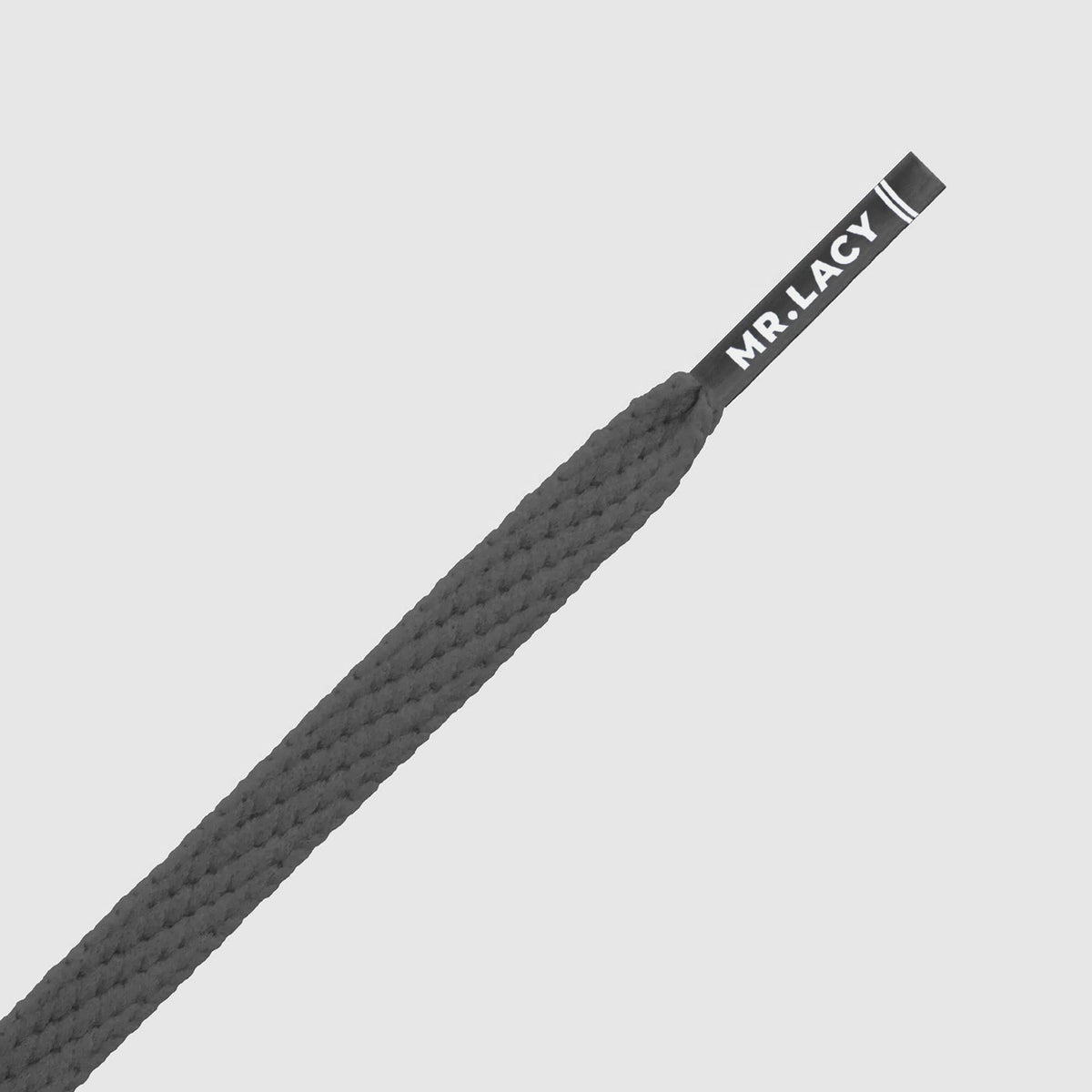 זוג שרוכים צרים בצבע אפור כהה 120 ס״מ - Skinnies Dark Grey - תמונה 2