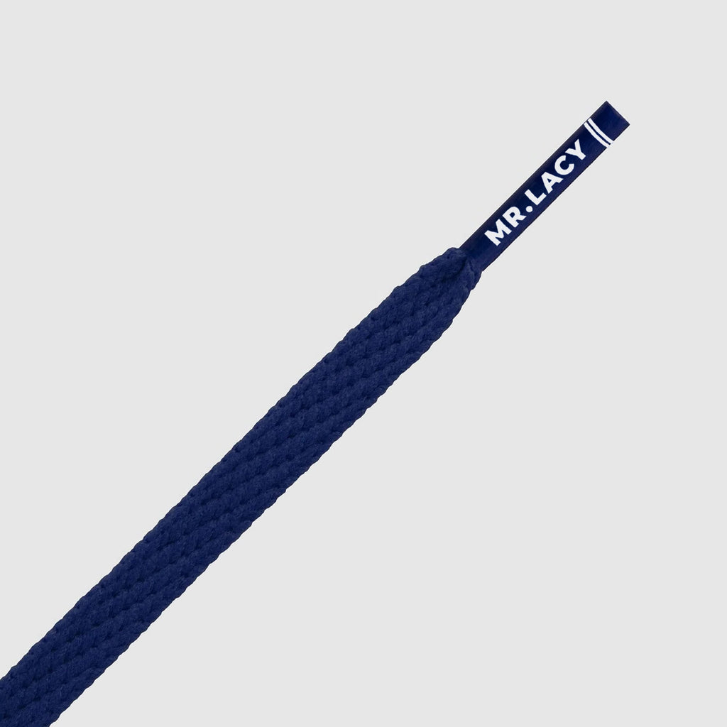 זוג שרוכים צרים בצבע כחול נייבי 120 ס״מ - Skinnies Navy - תמונה 2