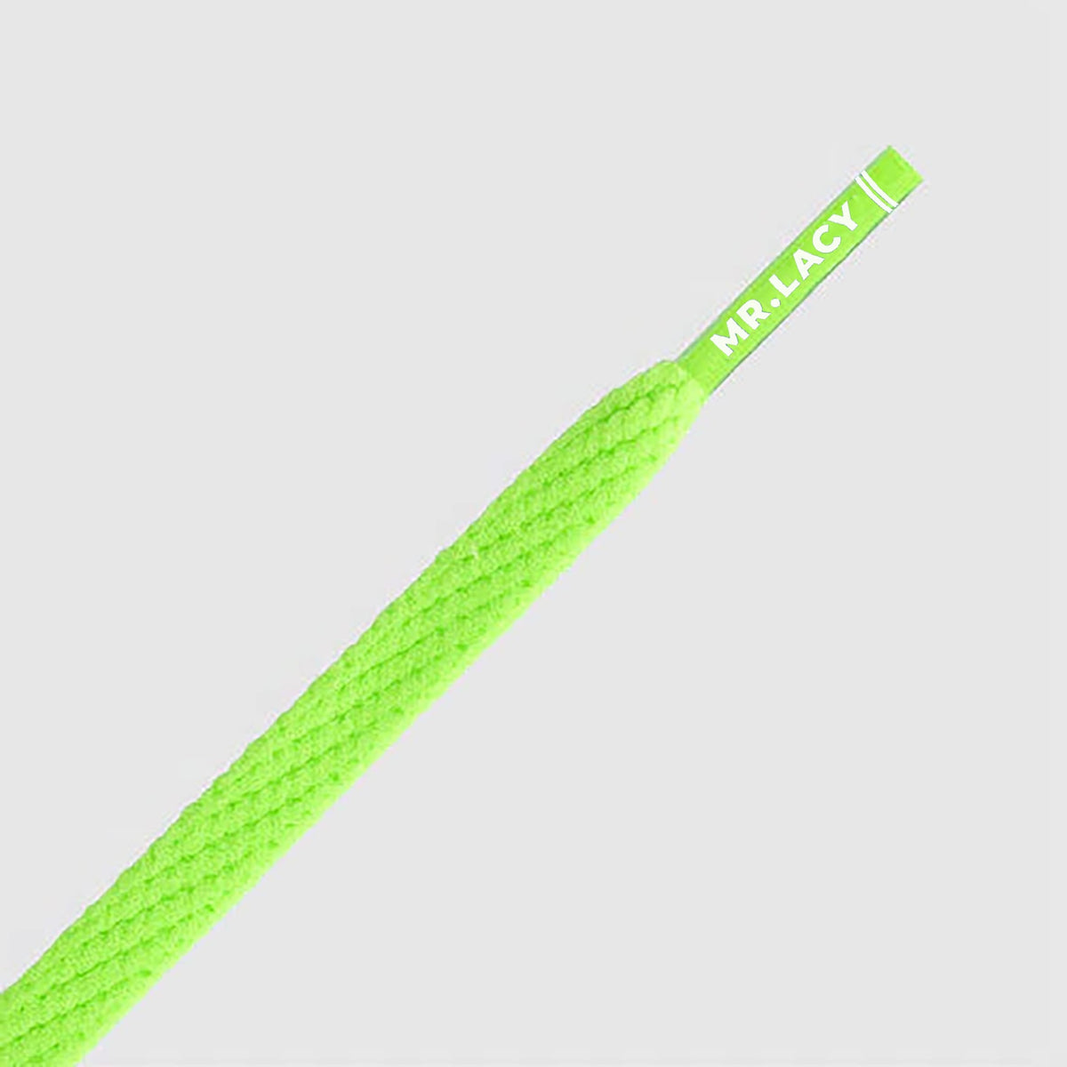 זוג שרוכים צרים בצבע ירוק ניאון 120 ס״מ - Skinnies Neon Green - תמונה 1