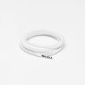 זוג שרוכים צרים בצבע לבן 140 ס״מ - Skinnies White 140 - תמונה 1