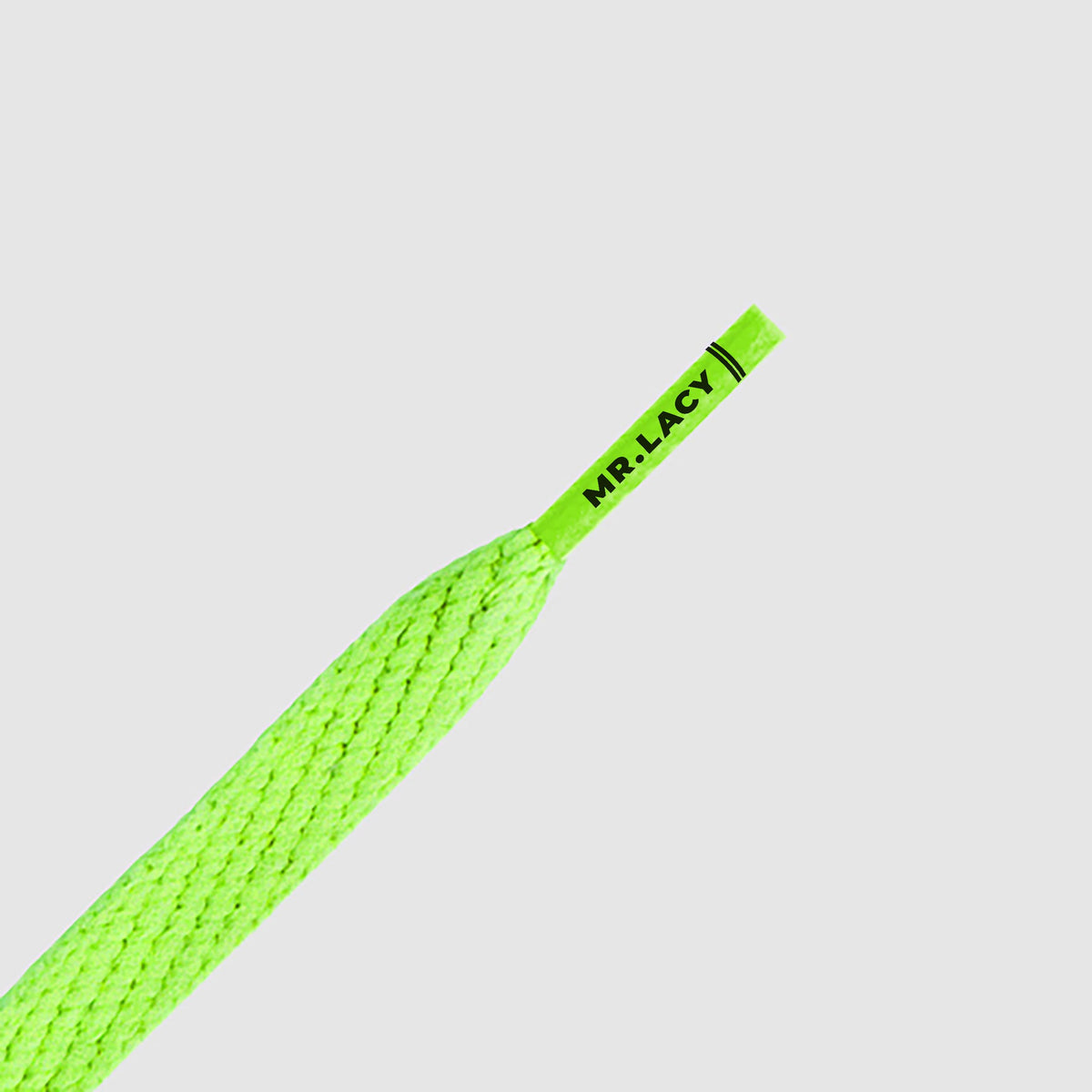 זוג שרוכים קצרים בצבע ירוק ניאון 90 ס״מ - Smallies Neon Green - תמונה 2