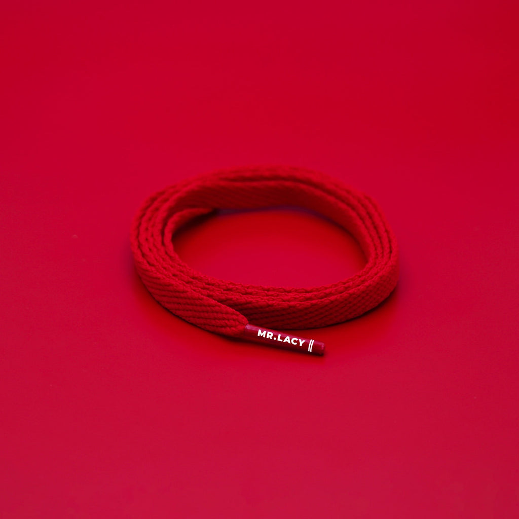 זוג שרוכים קצרים בצבע אדום 90 ס״מ - Smallies Red - תמונה 1