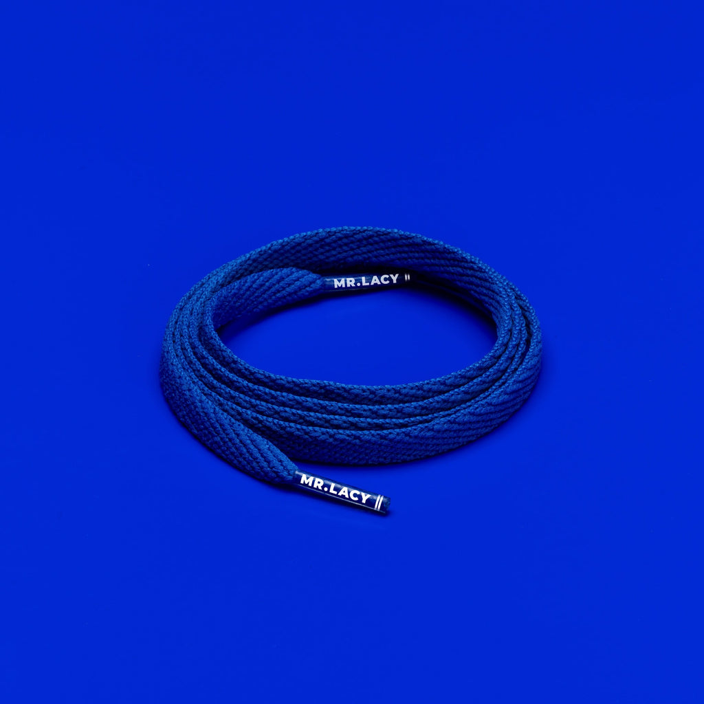 זוג שרוכים קצרים בצבע כחול מלכותי 90 ס״מ - Smallies Royal Blue - תמונה 1