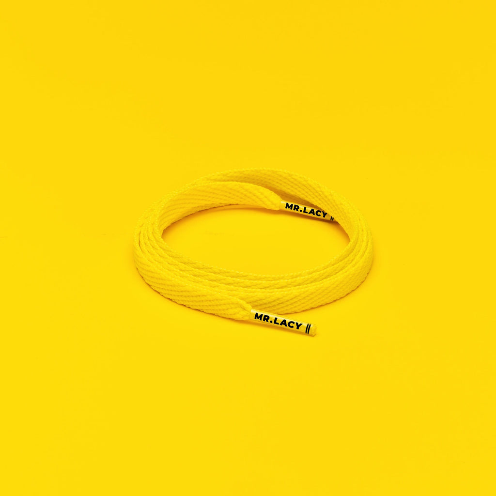 זוג שרוכים קצרים בצבע צהוב 90 ס״מ - Smallies Yellow - תמונה 1