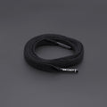 זוג שרוכים שטוחים בצבע שחור 130 ס״מ - Flatties Black - תמונת מוצר