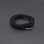 זוג שרוכים שטוחים בצבע שחור 130 ס״מ - Flatties Black - תמונת מוצר