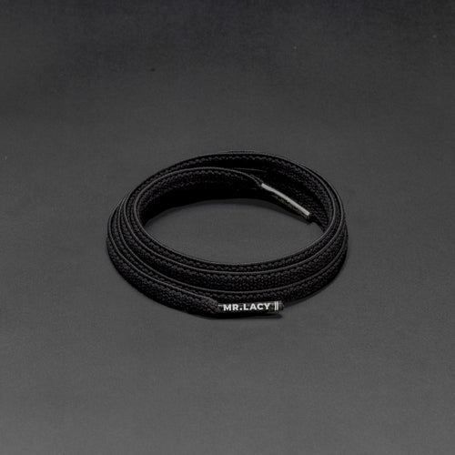 זוג שרוכים אלסטיים בצבע שחור 70 ס״מ - 70 Flexies Black - תמונה 1