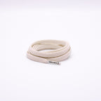 זוג שרוכים צרים בצבע שמנת 120 ס״מ - Skinnies Cream - תמונה 1