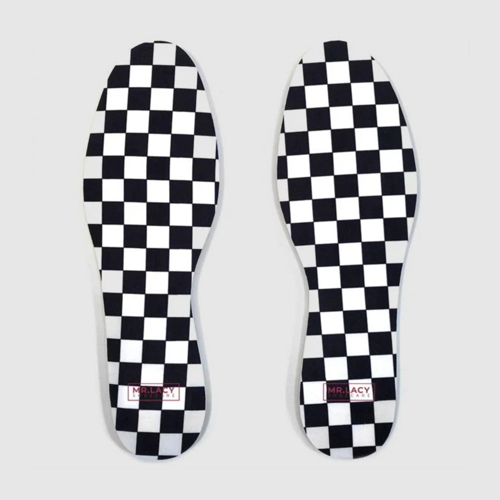 Mr. Lacy Insole Pack Checkered black white - זוג רפידות איכותיות בצבע דמקה שחור לבן
