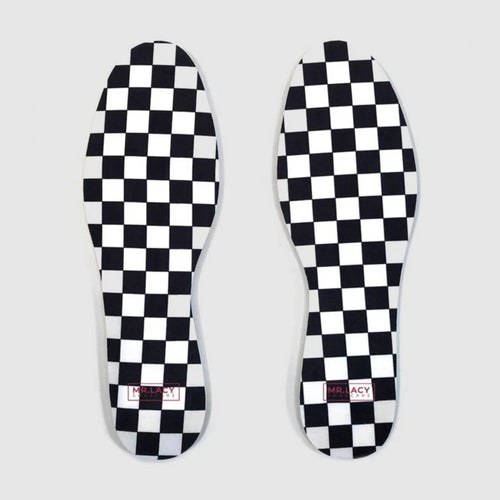 Mr. Lacy Insole Pack Checkered black white - זוג רפידות איכותיות בצבע דמקה שחור לבן