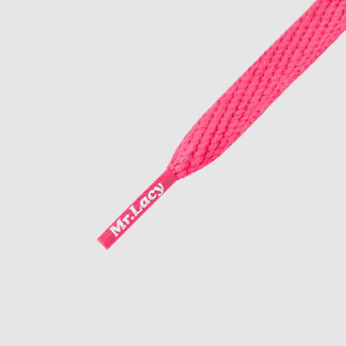 Smallies Neon Pink- זוג שרוכים קצרים בצבע ורוד ניאון 90 ס״מ