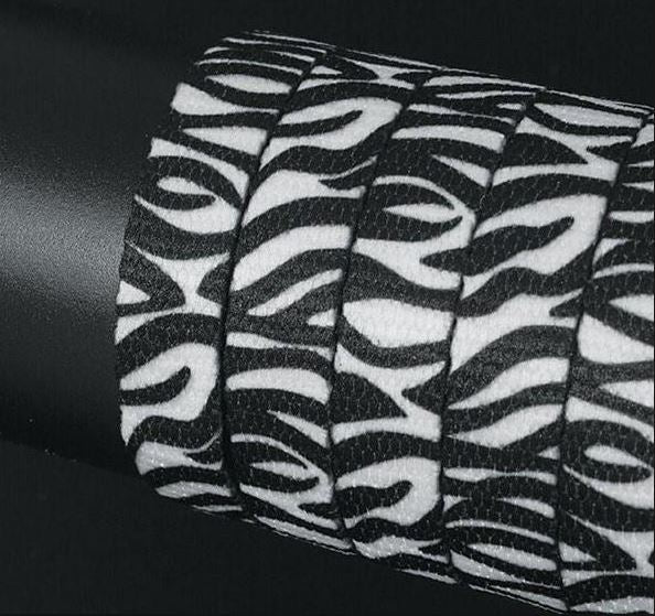 זוג שרוכים עם ההדפס זברה שחור לבן - Printies Zebra
