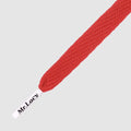 Flatties CT Red White Tip - זוג שרוכים שטוחים בצבע אדום עם אגלט לבן 130 ס״מ