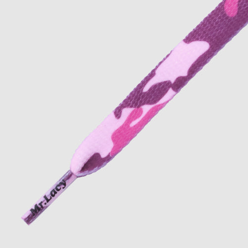 Printies Pink Camo - זוג שרוכים עם הדפס צבעי הסוואה ורוד