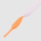 Clubbies Bright Orange White  - זוג שרוכים שטוחים בשני צבעים כתום לבן