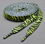 זוג שרוכים עם ההדפס זברה צהוב - Printies Zebra Lim