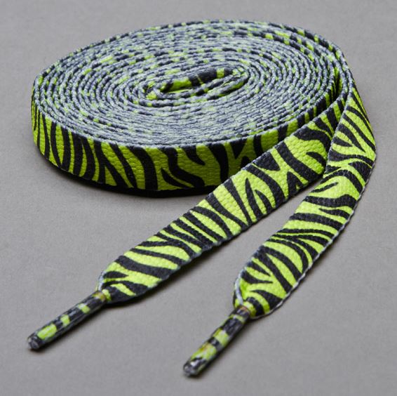 זוג שרוכים עם ההדפס זברה צהוב - Printies Zebra Lim