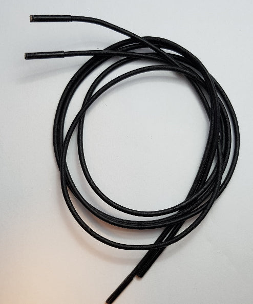 Leather 2.5 mm round Dark Brown 90 - זוג שרוכים עגולים מעור דקים במיוחד בצבע חום כהה 90 ס״מ