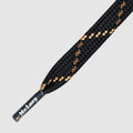 Hikies Flat Black Brown Light Brown 210 - זוג שרוכים שטוחים בצבע שחור עם חום