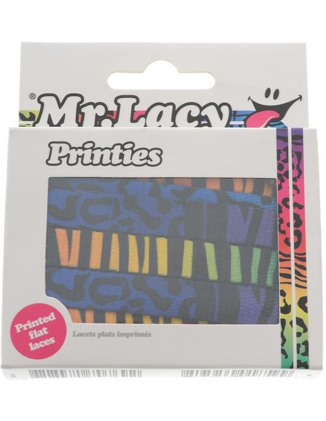 זוג שרוכים עם ההדפס הצבעוני - Printies Animal Colo