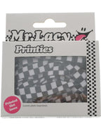 זוג שרוכים עם הדפס שחמט שחור לבן - Printies Checke