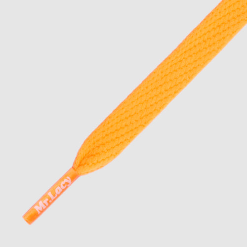 Flatties Bright Orange- זוג שרוכים שטוחים בצבע כתום זוהר 130 ס״מ