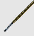 Hillies DM Black/Deep Yellow 140 - שרוכים עגולים מותאמים  לנעלי דר מרטינס בצבע שחור צהוב חרדל
