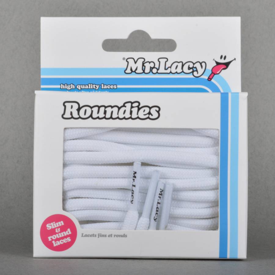 שרוכים עגולים בצבע לבן 110 ס״מ - Roundies White 11