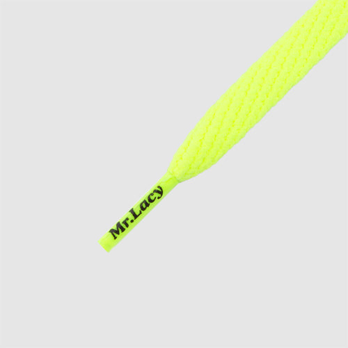 Smallies Neon Lime Yellow- זוג שרוכים קצרים בצבע צהוב ניאון 90 ס״מ