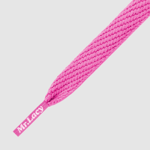 Flatties Lipstic Pink- זוג שרוכים שטוחים בצבע ורוד ליפסטיק 130 ס״מ