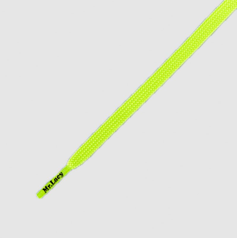 Runnies Flat Neon Lime Yellow- זוג שרוכים שטוחים לנעלי ספורט בצבע צהוב 120 סמ