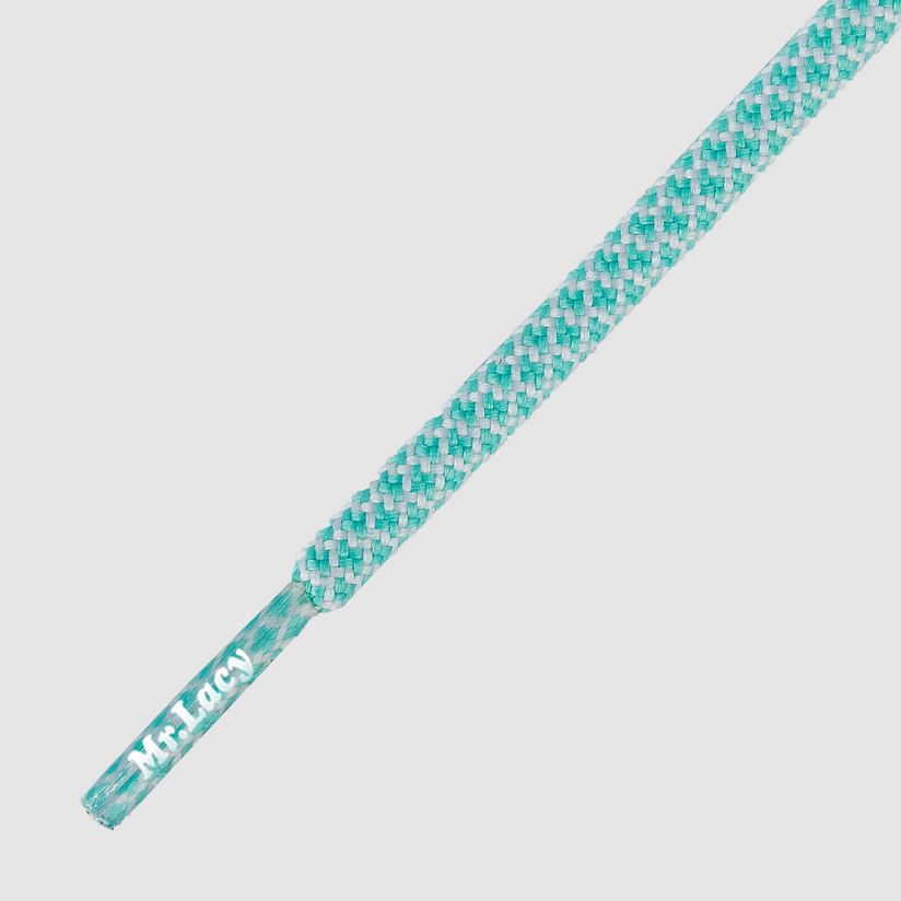 Ropies Mint Green White- זוג שרוכים חבל עגול ירוק מנטה לבן