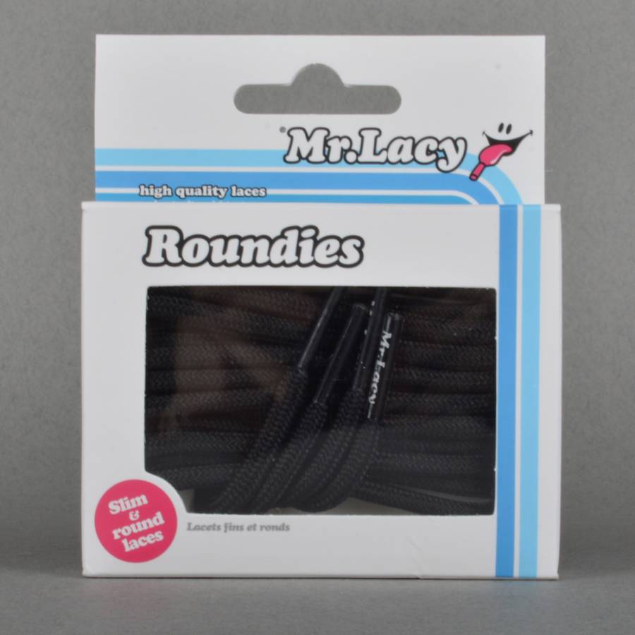 שרוכים עגולים בצבע שחור 110 ס״מ - Roundies Black 1