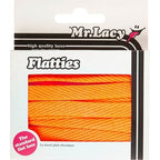 זוג שרוכים שטוחים בצבע כתום זוהר 130 ס״מ - Flattie