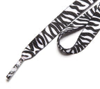 זוג שרוכים עם ההדפס זברה שחור לבן - Printies Zebra