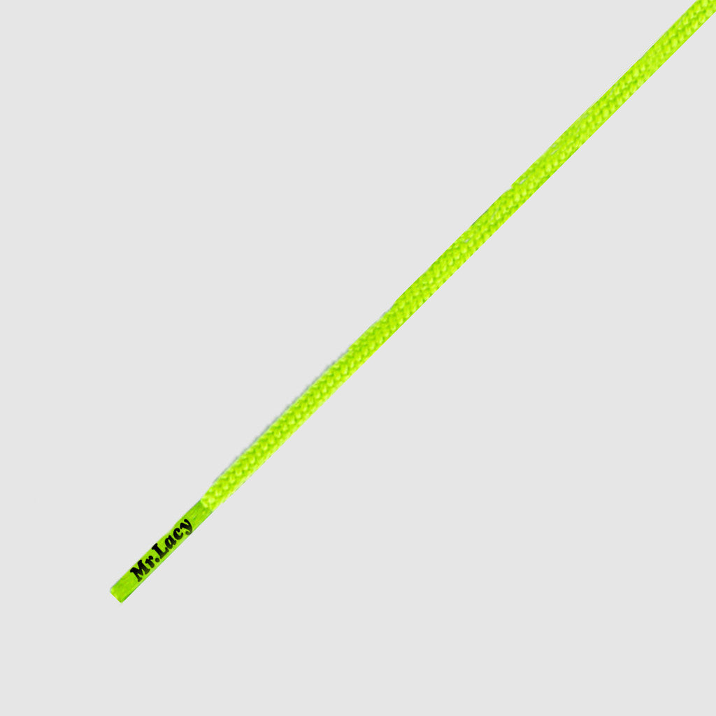 Runnies Round Neon Lime Yellow- זוג שרוכים עגולים דקים בצבע צהוב ניאון 90 ס״מ