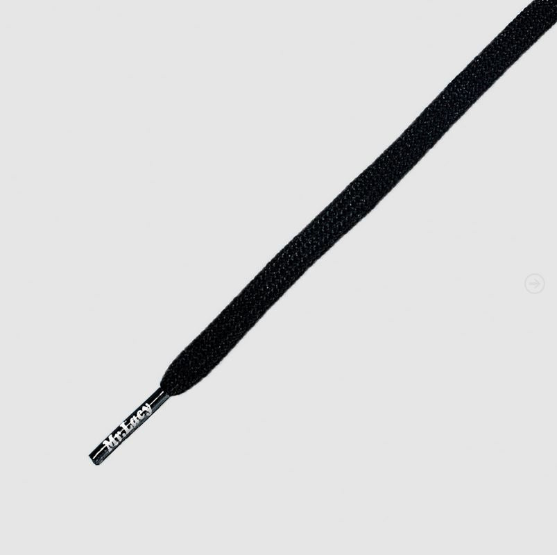80 Runnies Flat Black- זוג שרוכים שטוחים לנעלי ספורט בצבע שחור 80 ס