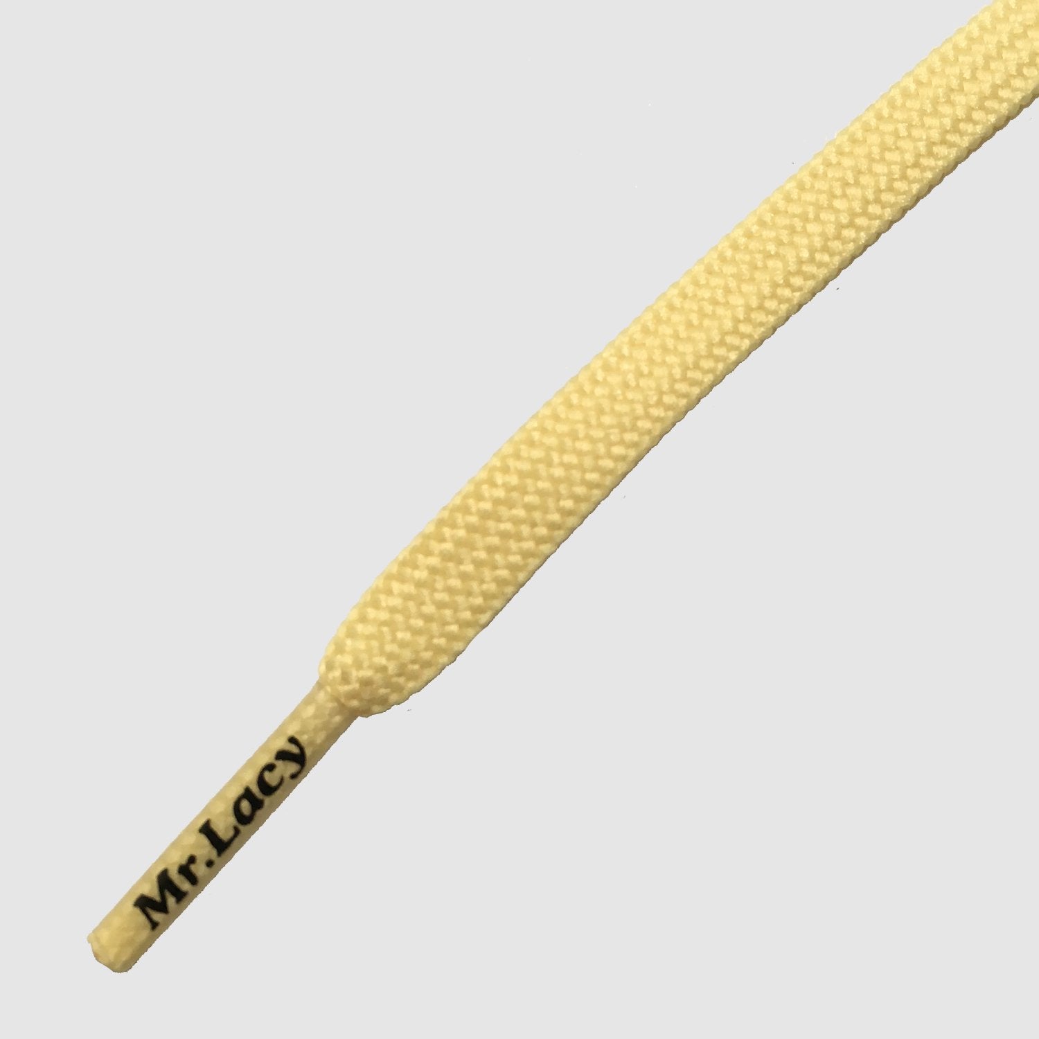 Pastel Yellow - זוג שרוכים שטוחים בצבע צהוב פסטל