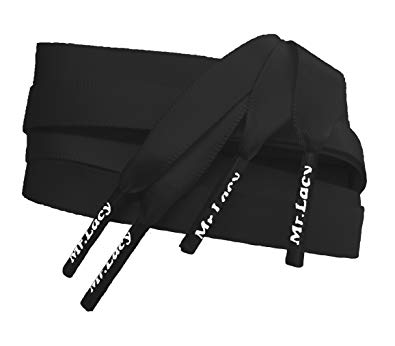 זוג שרוכי משי בצבע שחור 120 ס״מ - Silkies Black