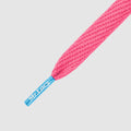 Flatties JR CT NeonPink/MellowBlue - זוג שרוכים שטוחים בצבע ורוד ניאון עם אגלט תכלת