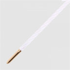 Runnies Round White Gold Tip-שרוכים עגולים דקים במיוחד בצבע לבן עם אגלט זהב 90 ס״מ