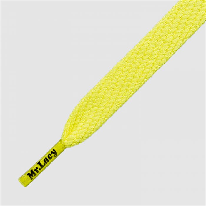 Flatties Mid Yellow- זוג שרוכים שטוחים בצבע צהוב חרדל 130 ס״מ