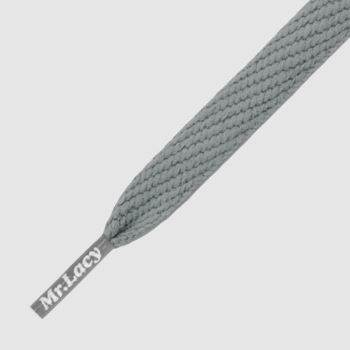 Flatties Dark Grey- זוג שרוכים שטוחים בצבע אפור כהה 130 ס״מ