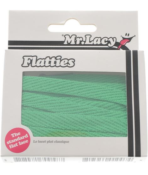 זוג שרוכים שטוחים בצבע ירוק 130 ס״מ - Flatties Kel
