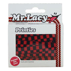 זוג שרוכים עם הדפס שחמט שחור אדום - Printies Check